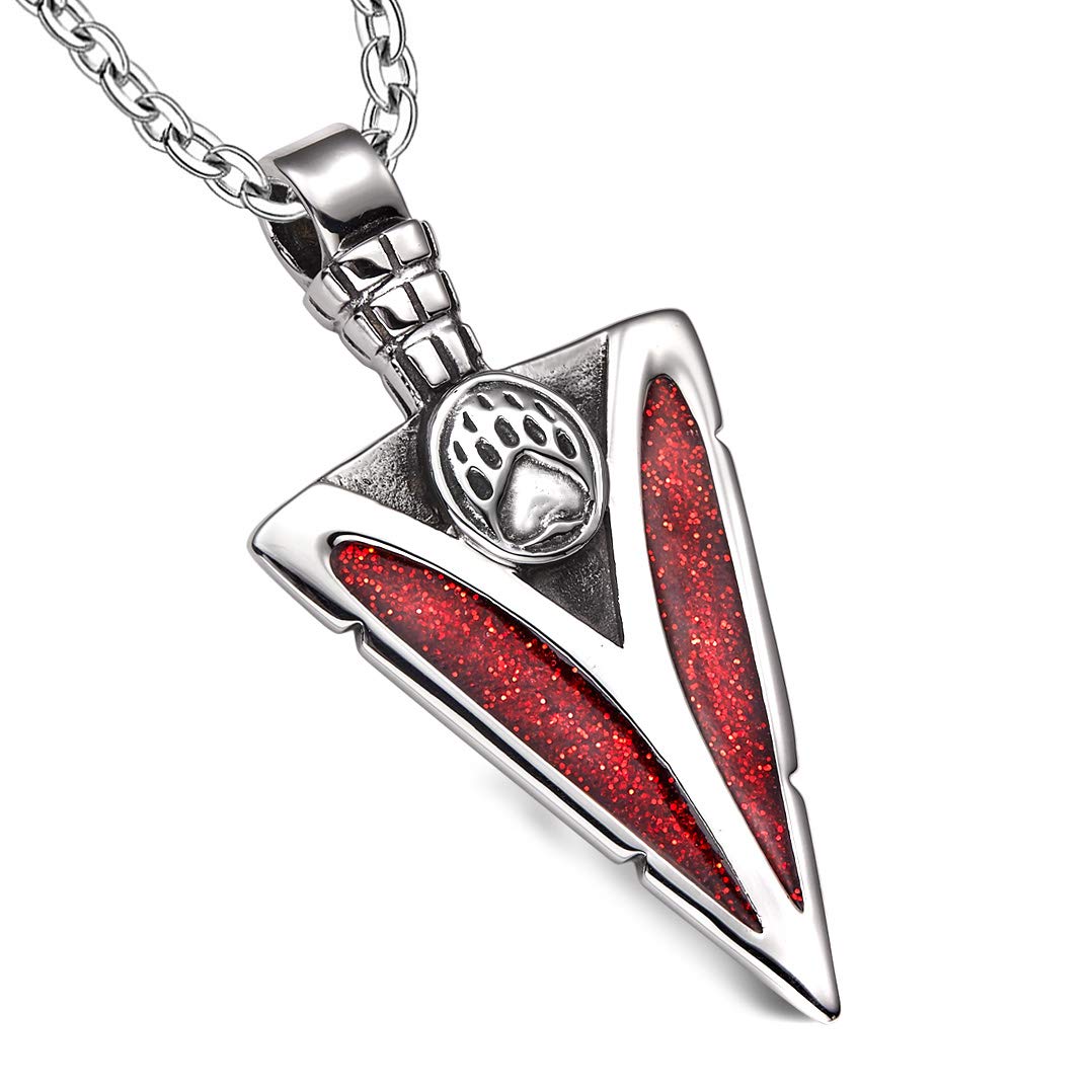 Amazon.co.jp: 魔法の人間のクマの爪ネックレス-クールな矢じり